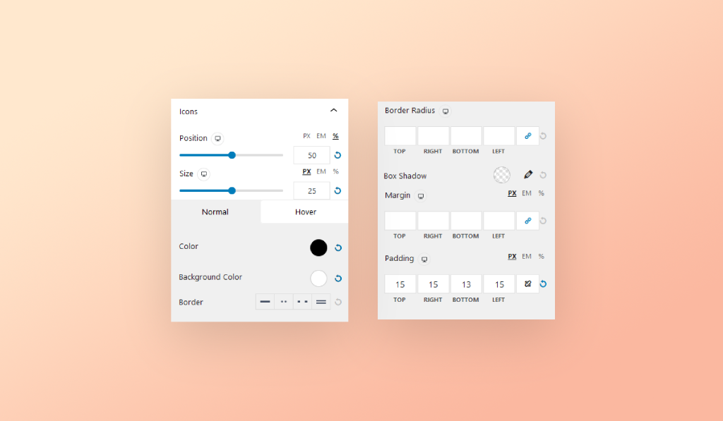 Gutenberg Gallery Block icon style controllers..